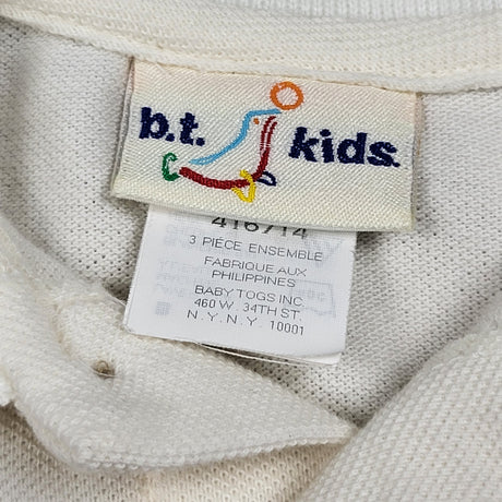 Vintage b.t. kids by Baby Togs 2pc suspender shorts set. Size 2T