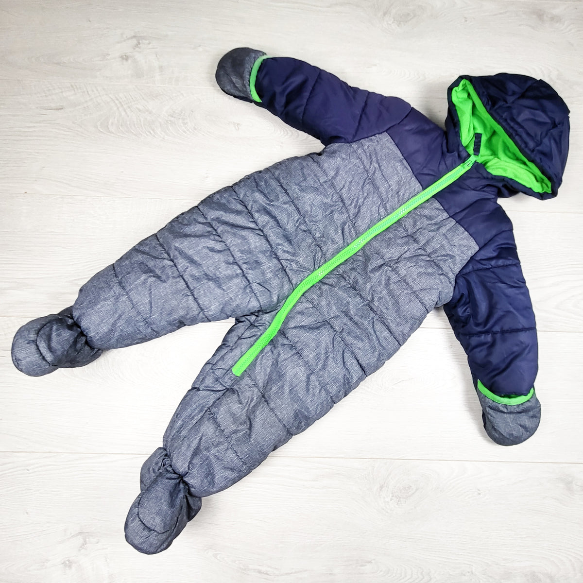 Carters one piece puffer snowsuit. Size 12 months