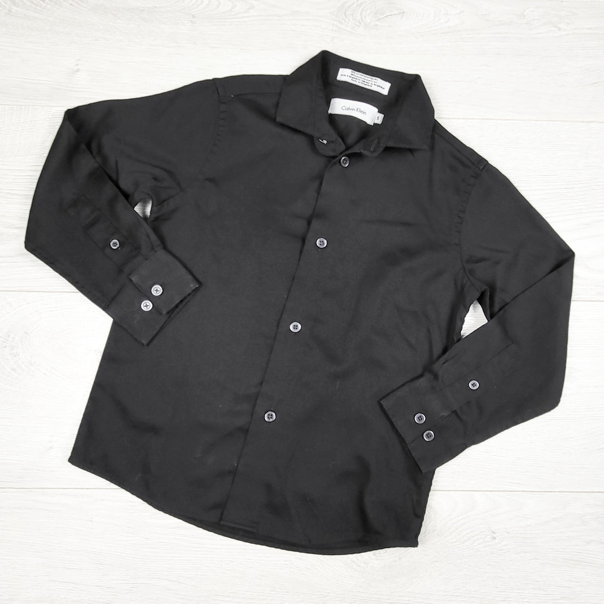 Calvin Klein black button down shirt. Size 5T