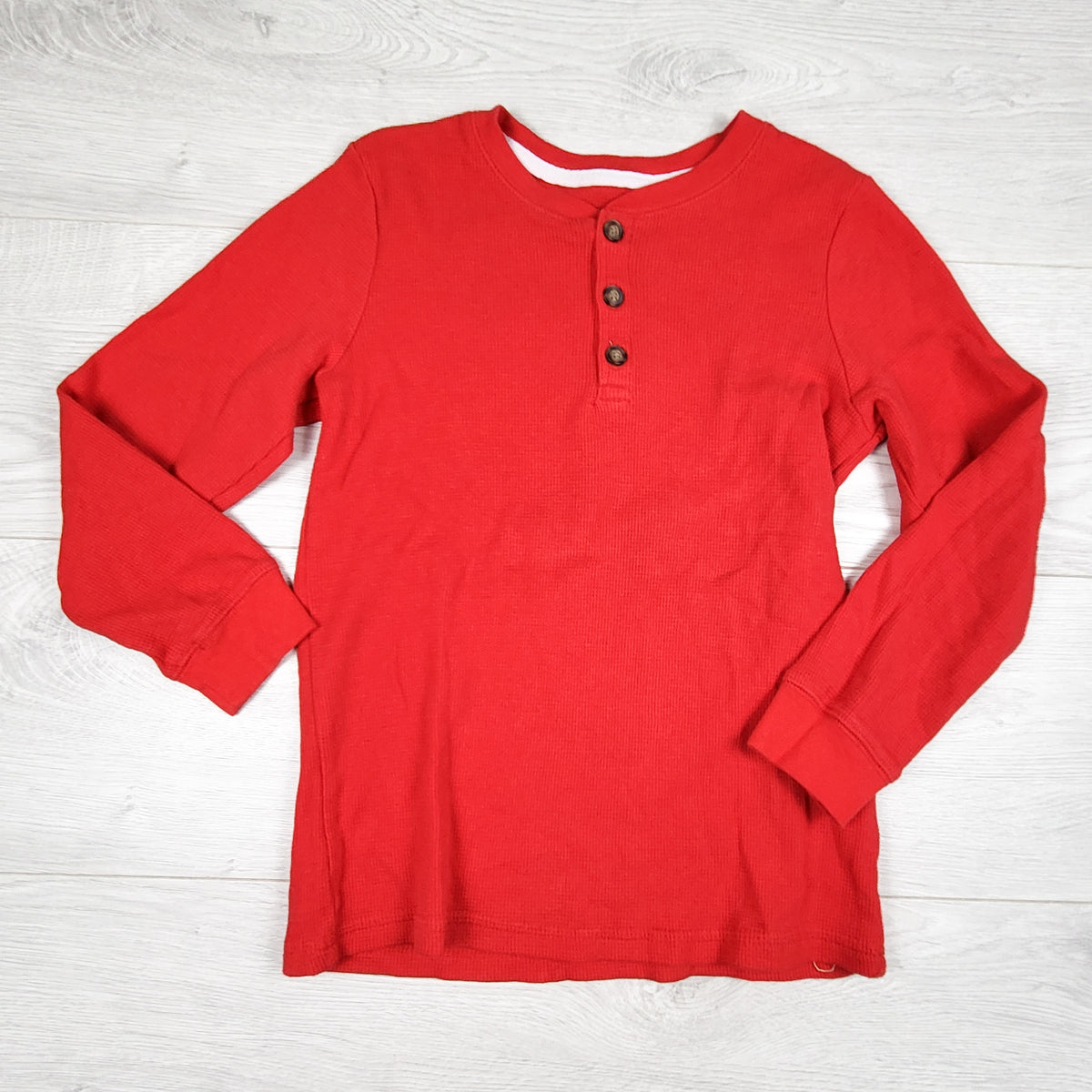 Carters red waffle knit long sleeve shirt. Size 7