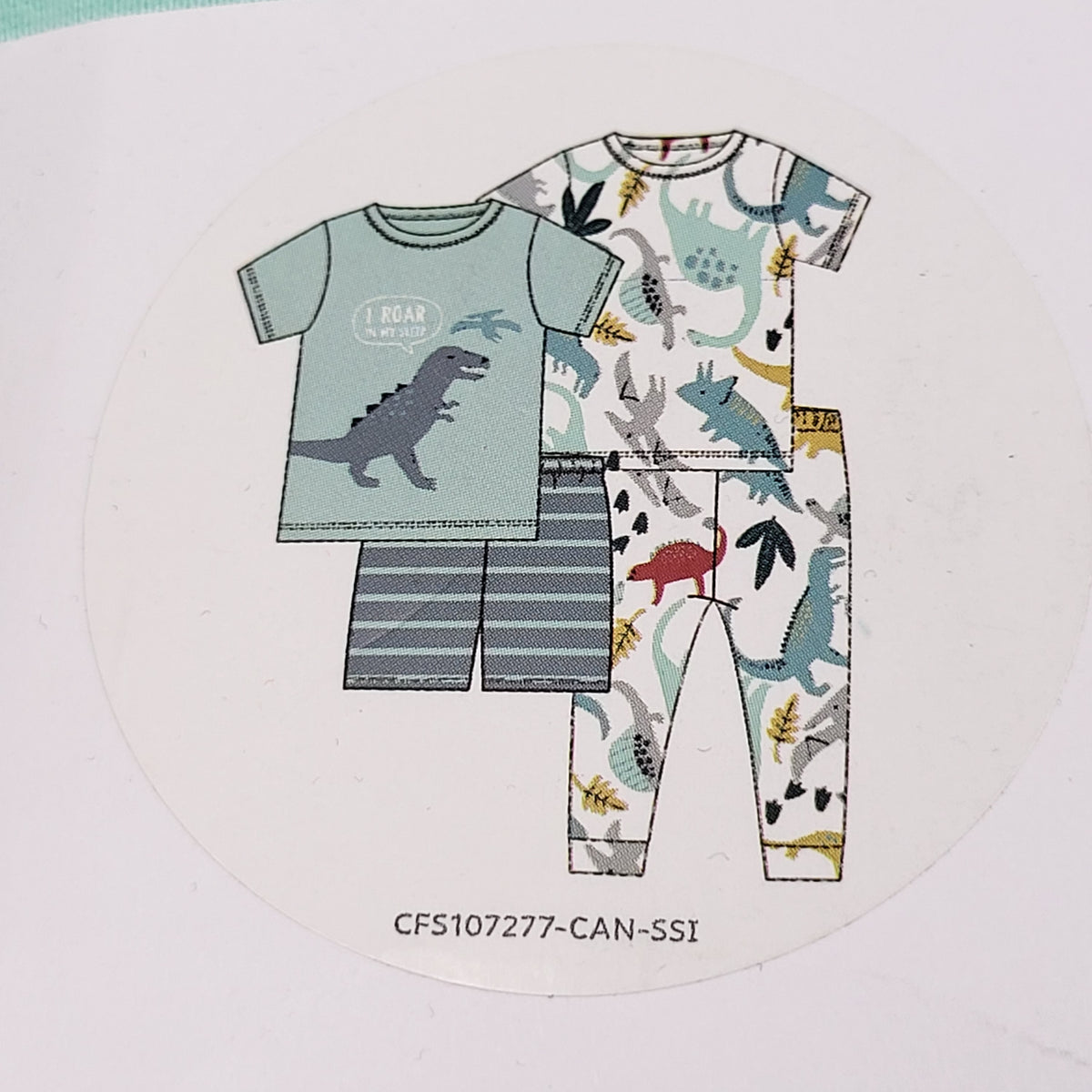 NEW - Carters 4pc dinosaur themed PJ set. Size 10