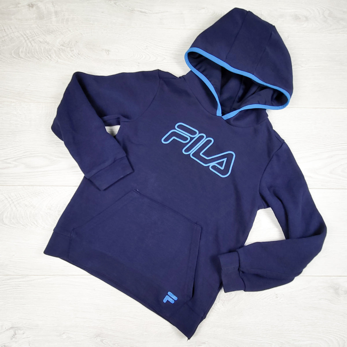 Fila navy pullover active hoodie. Size 7/8