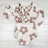 Floral print reversible one piece swimsuit. Size 5T