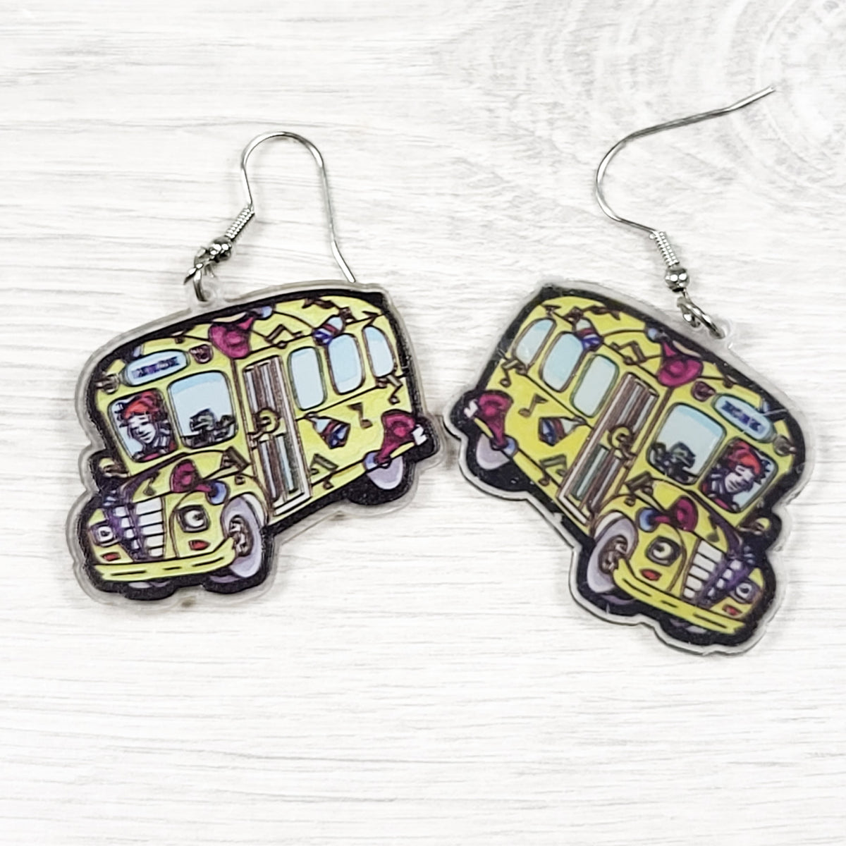 Magic School Bus earrings