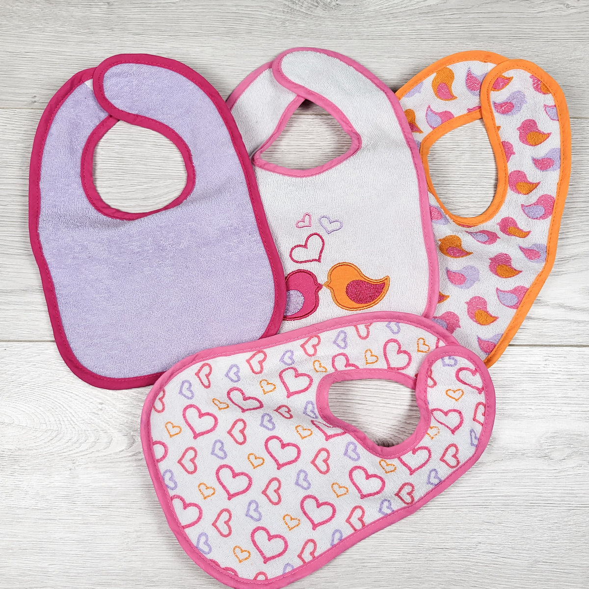 Luvable Friends 4pc waterproof bibs