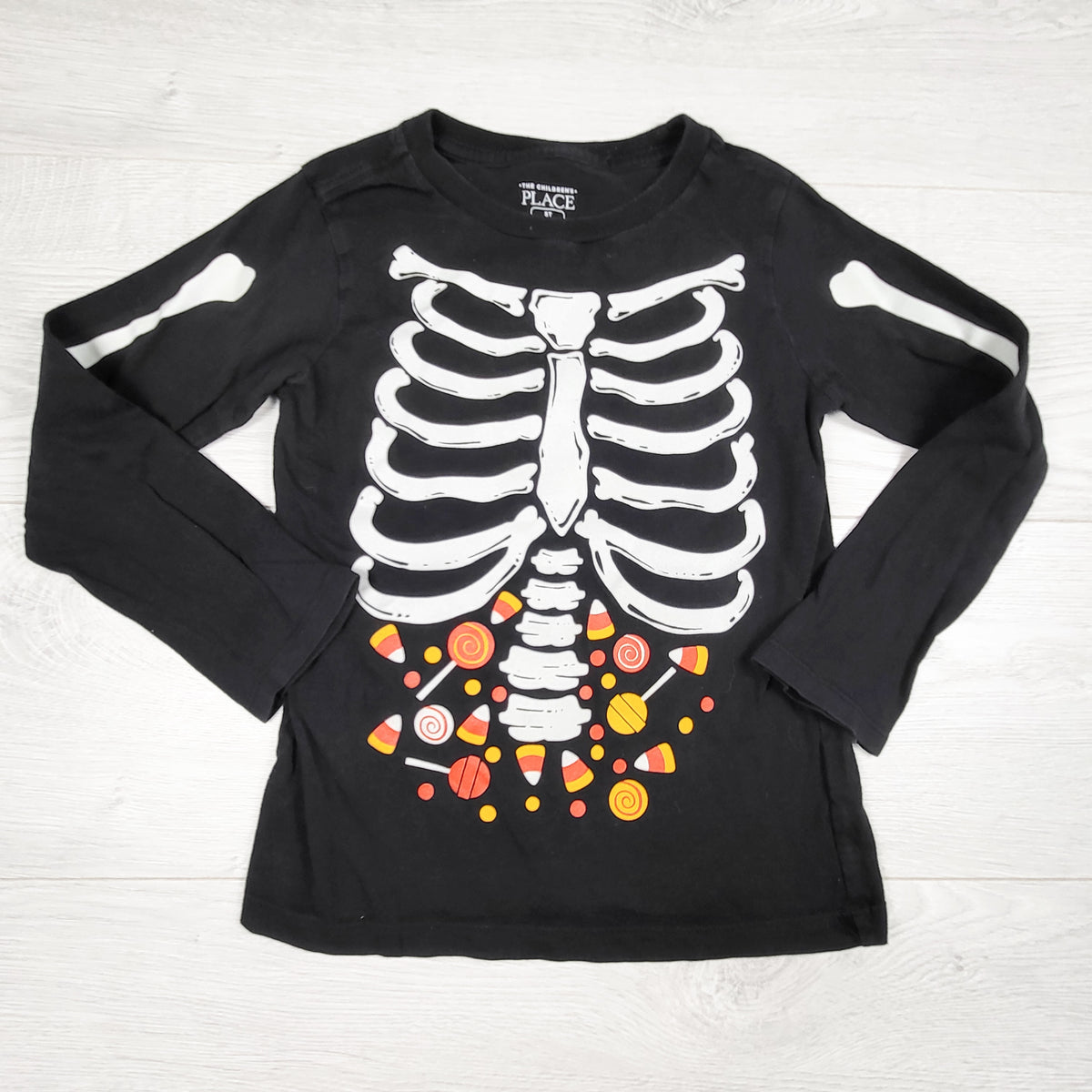 Children's Place black skeleton top. Size 5T