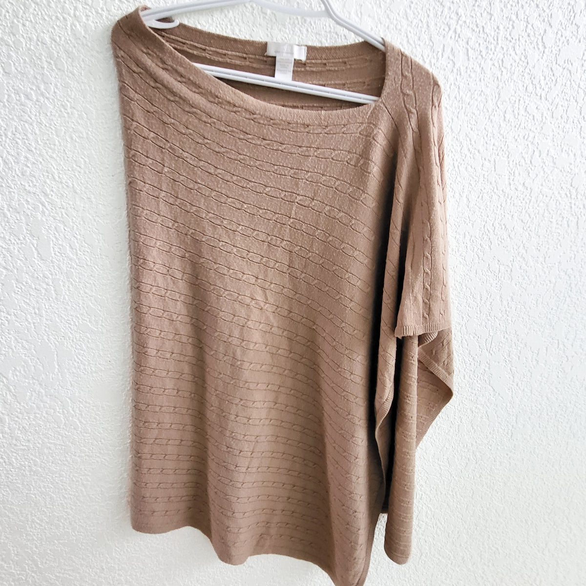 H and M tan cable knit nursing cover / poncho One size fits all