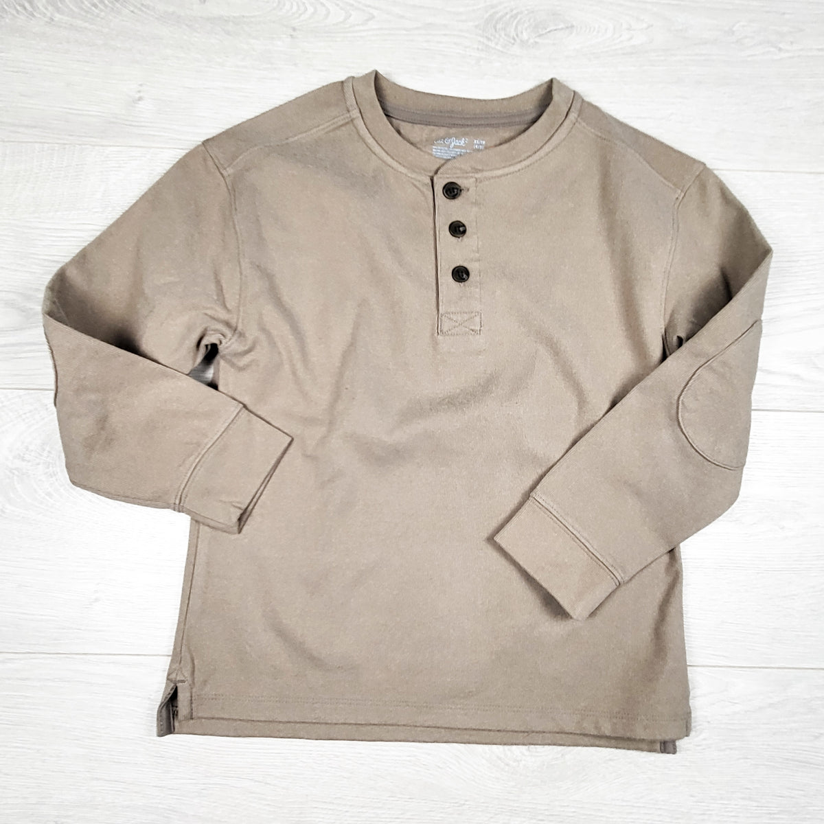 NEW - Cat and Jack beige long sleeve double knit top. Size 4/5T