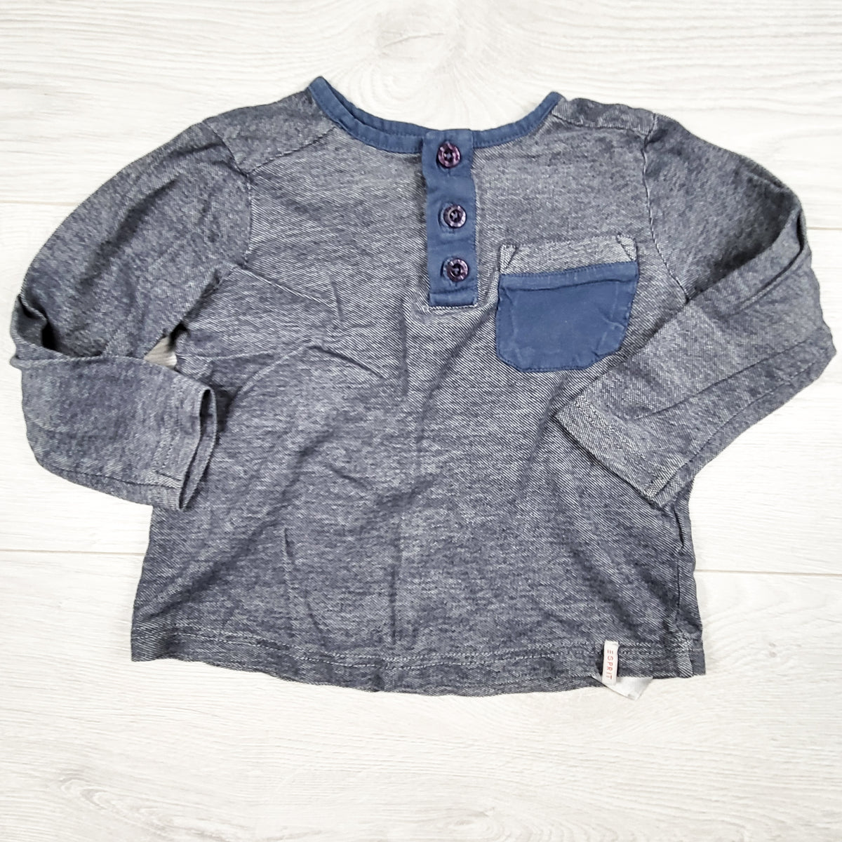 Esprit textured blue long sleeve top. Size 2/3T
