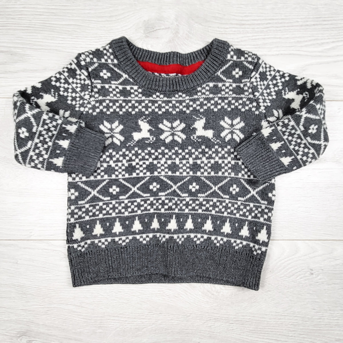 George grey winter patterned sweater. Size 6-12 months