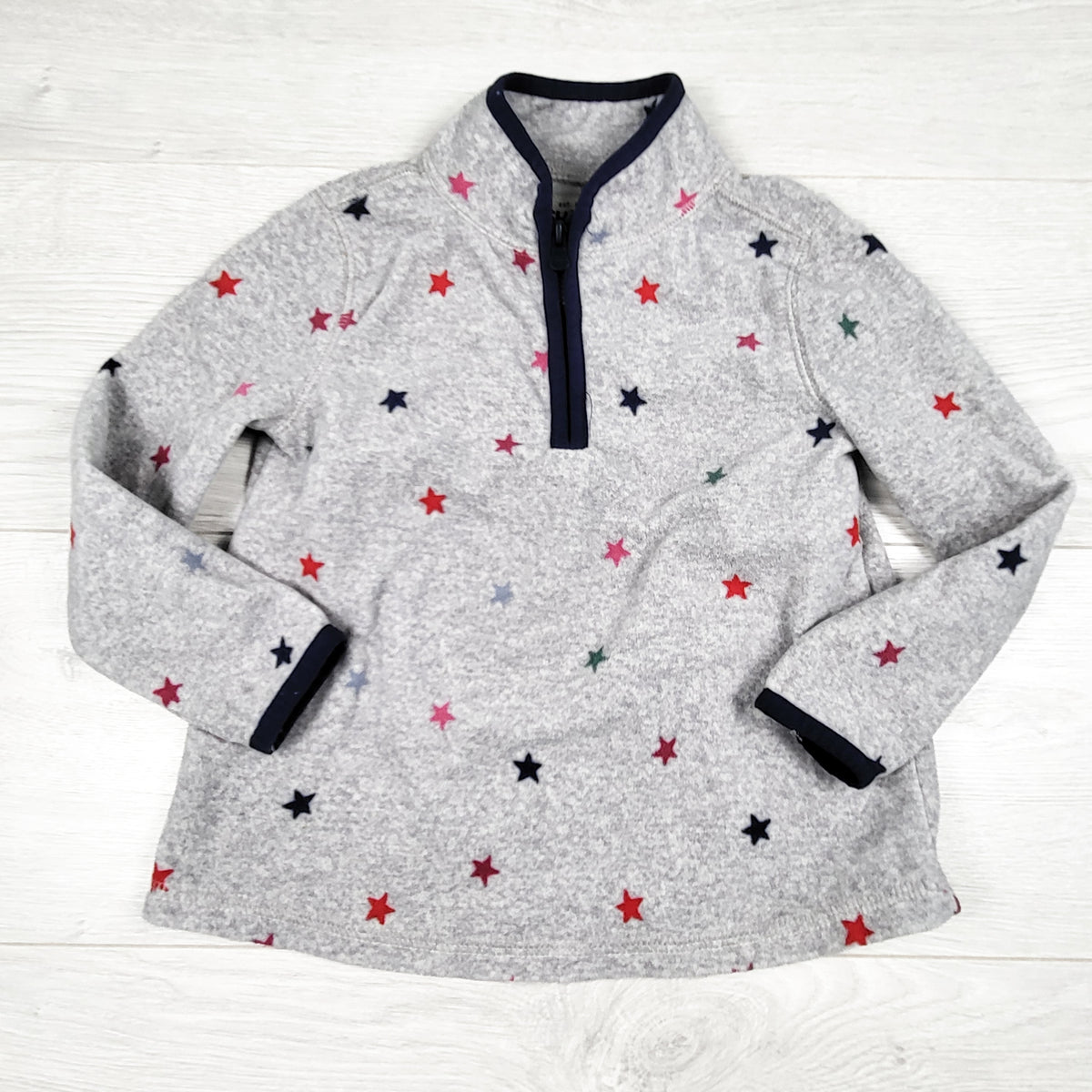 Oshkosh grey fleece pullover with stars. Size 3T