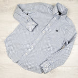 Lauren by Ralph Lauren white and blue checked button down shirt - Size 12 - AS IS
