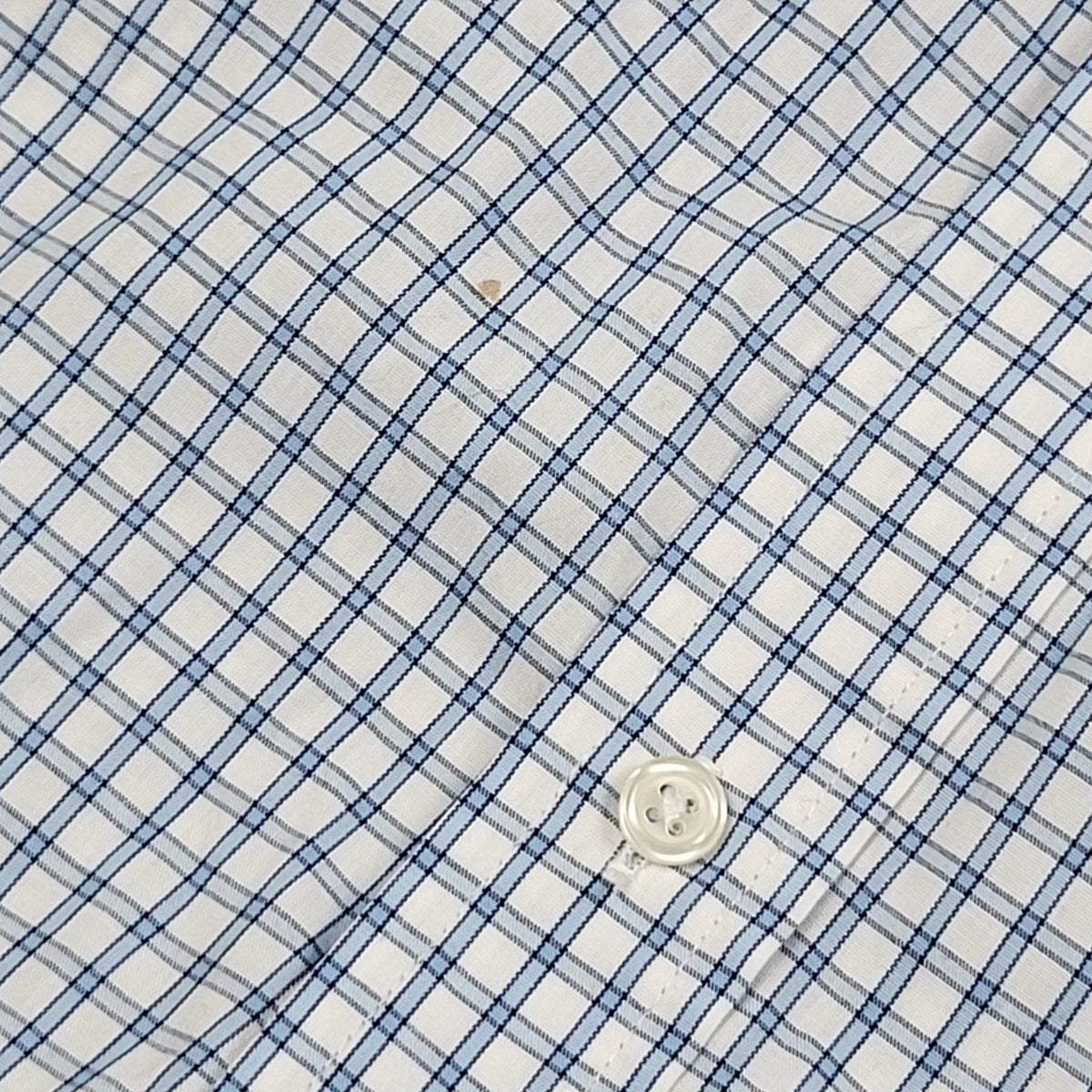 Lauren by Ralph Lauren white and blue checked button down shirt - Size 12 - AS IS