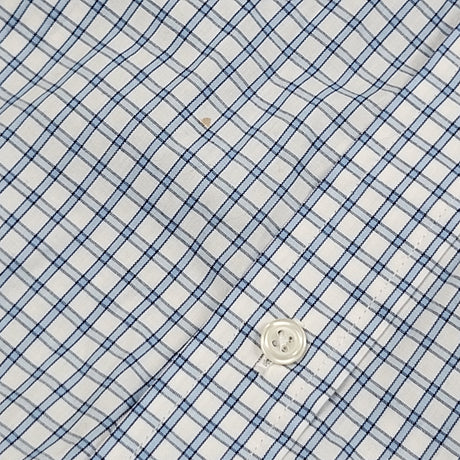Lauren by Ralph Lauren white and blue checked button down shirt - Size 12 - AS IS