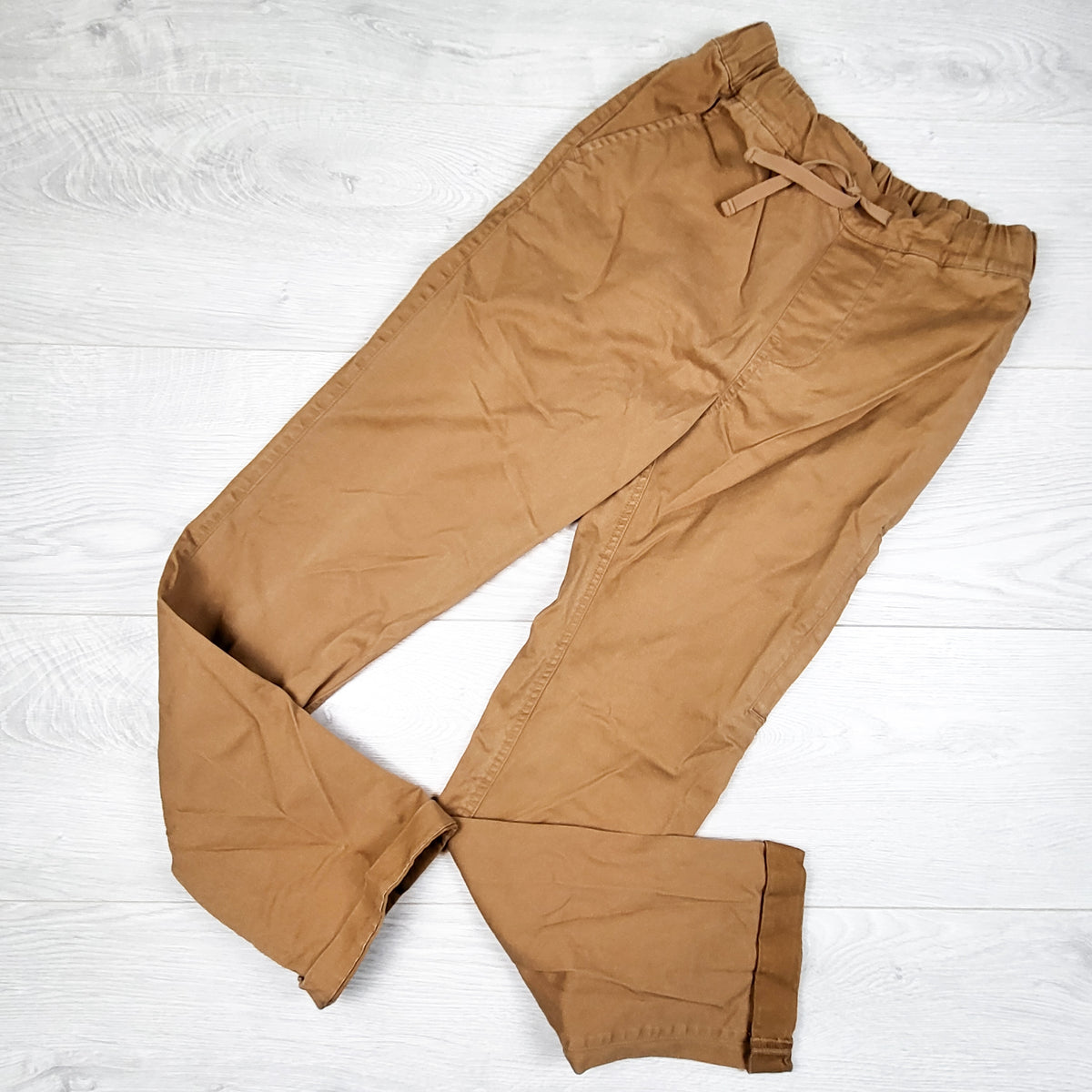 Children's Place tan twill drawstring pants - Size 10