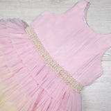 American Princess Pastel Rainbow tiered special occasion dress - Size 12