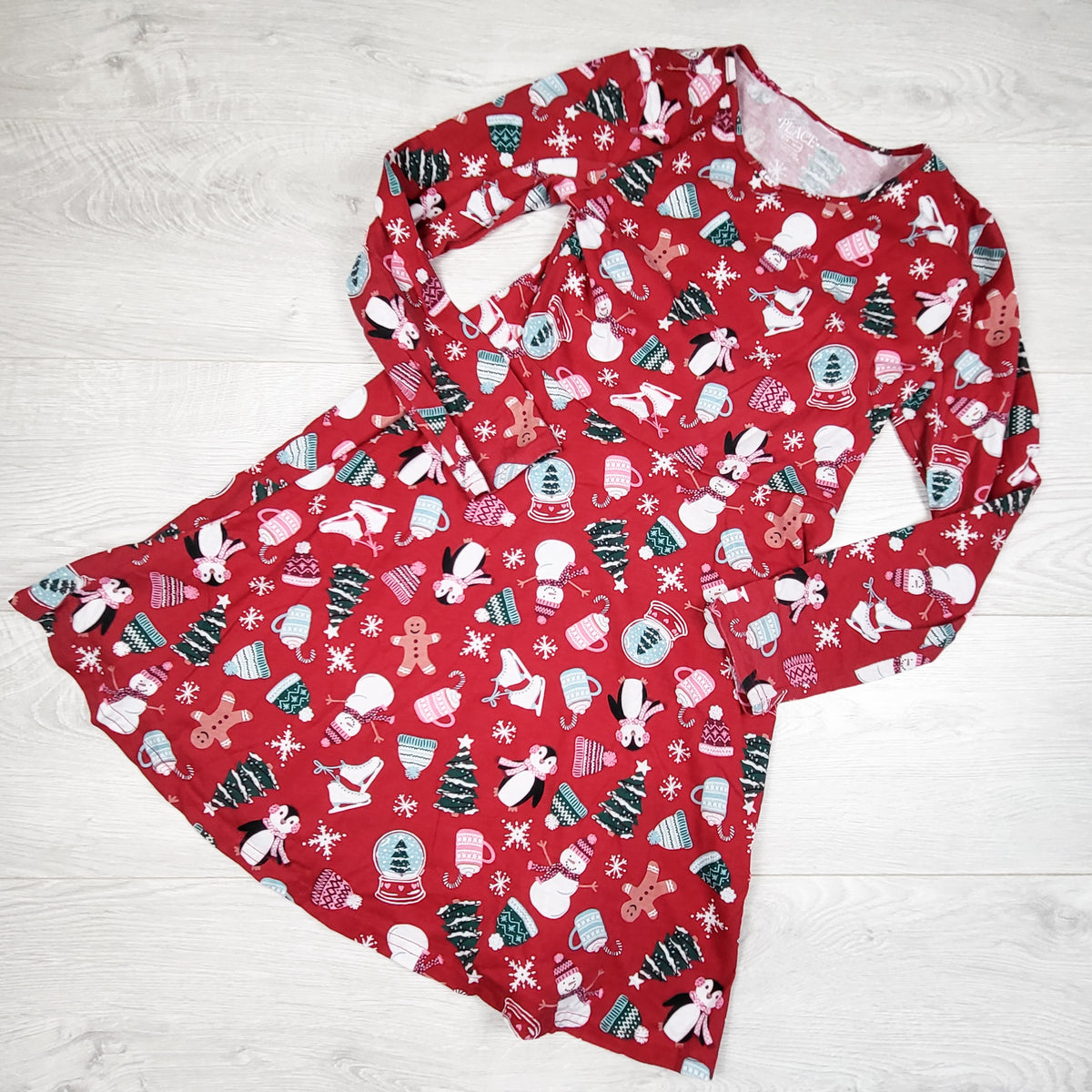 Children's Place red Christmas themed dress - Size 10/12