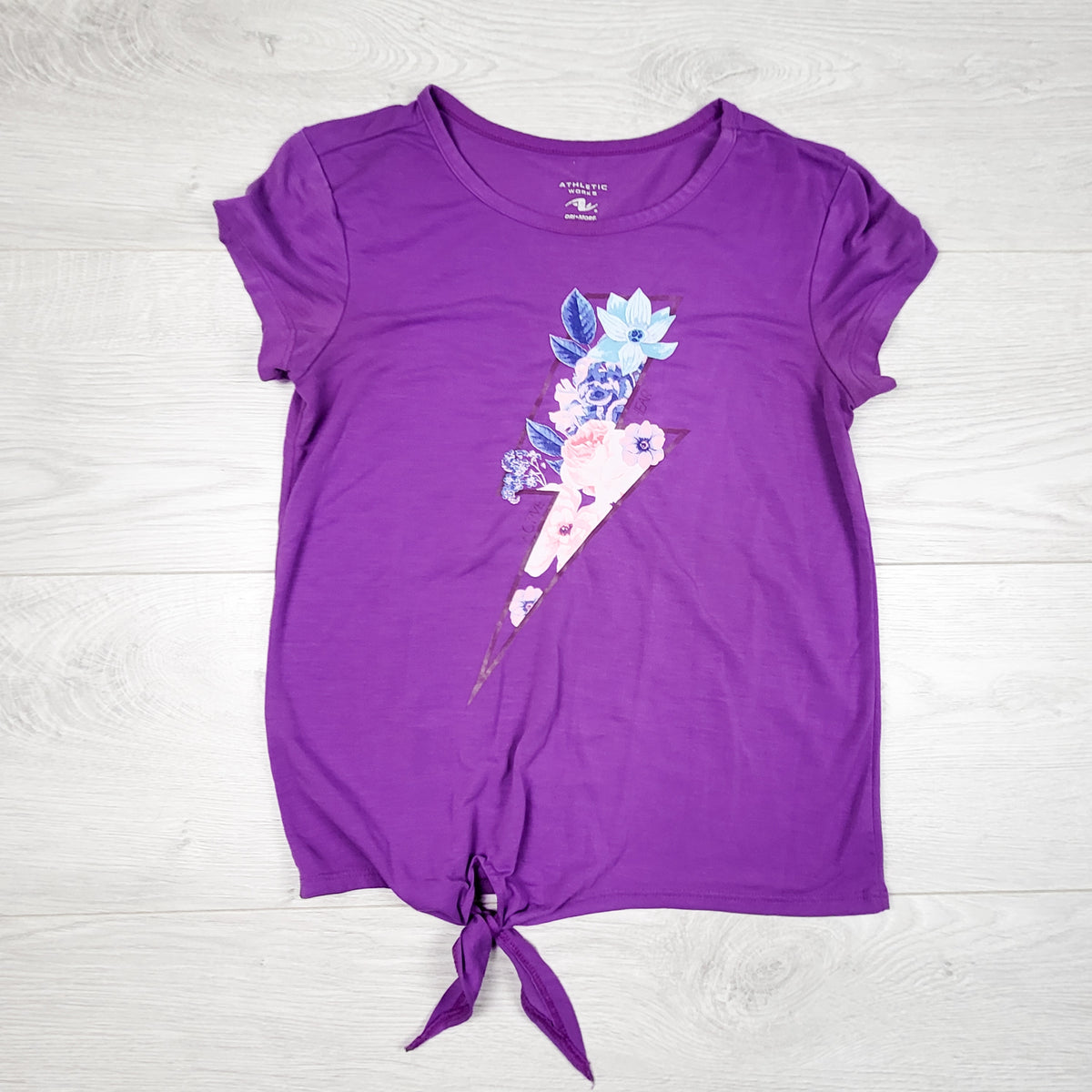 Athletic Works purple active top with lightning bolt - Size 6