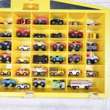 Vintage Micro Machines Galoob 48-Car Yellow Display Case Set with 47 vehicles (Lot 1)