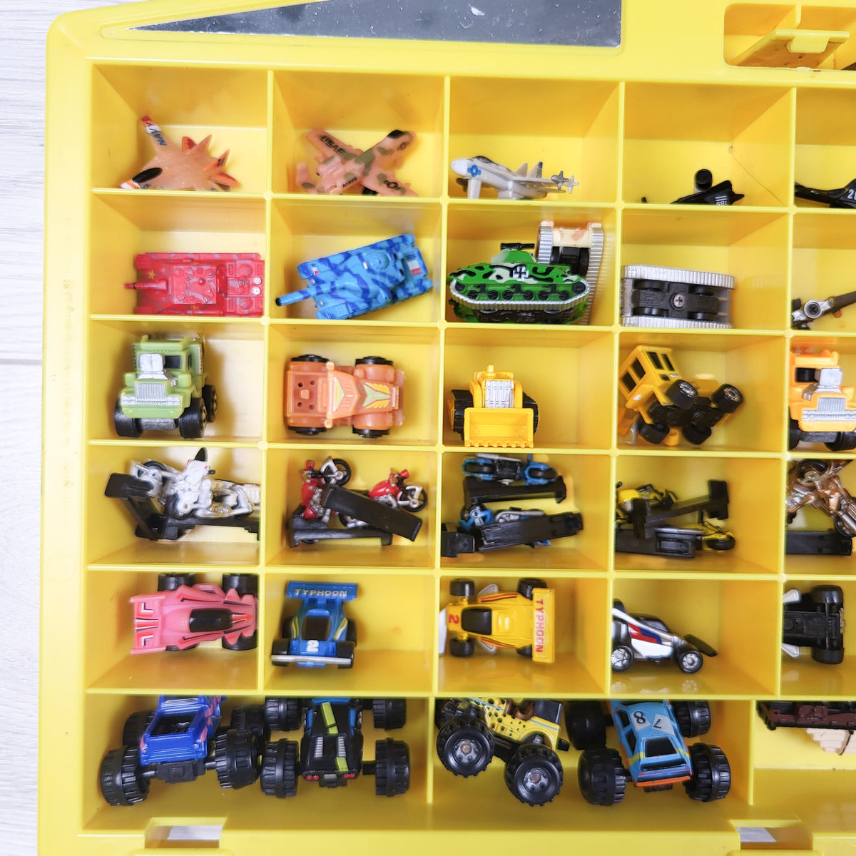 Vintage Micro Machines Galoob 48-Car Yellow Display Case Set with 42 vehicles - Lot #2