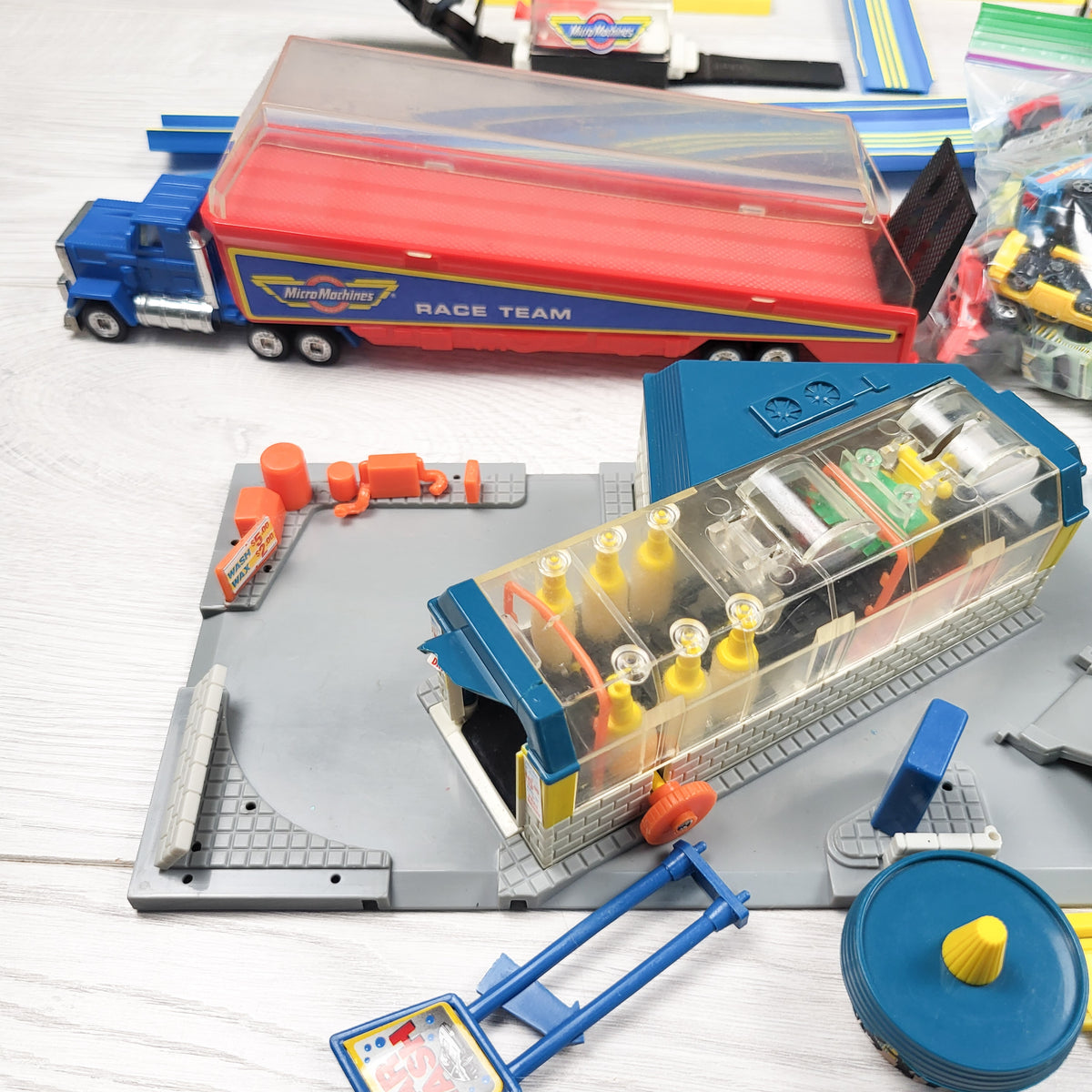 Vintage Micro Machines Playset, Track, and Vehicle Bundle