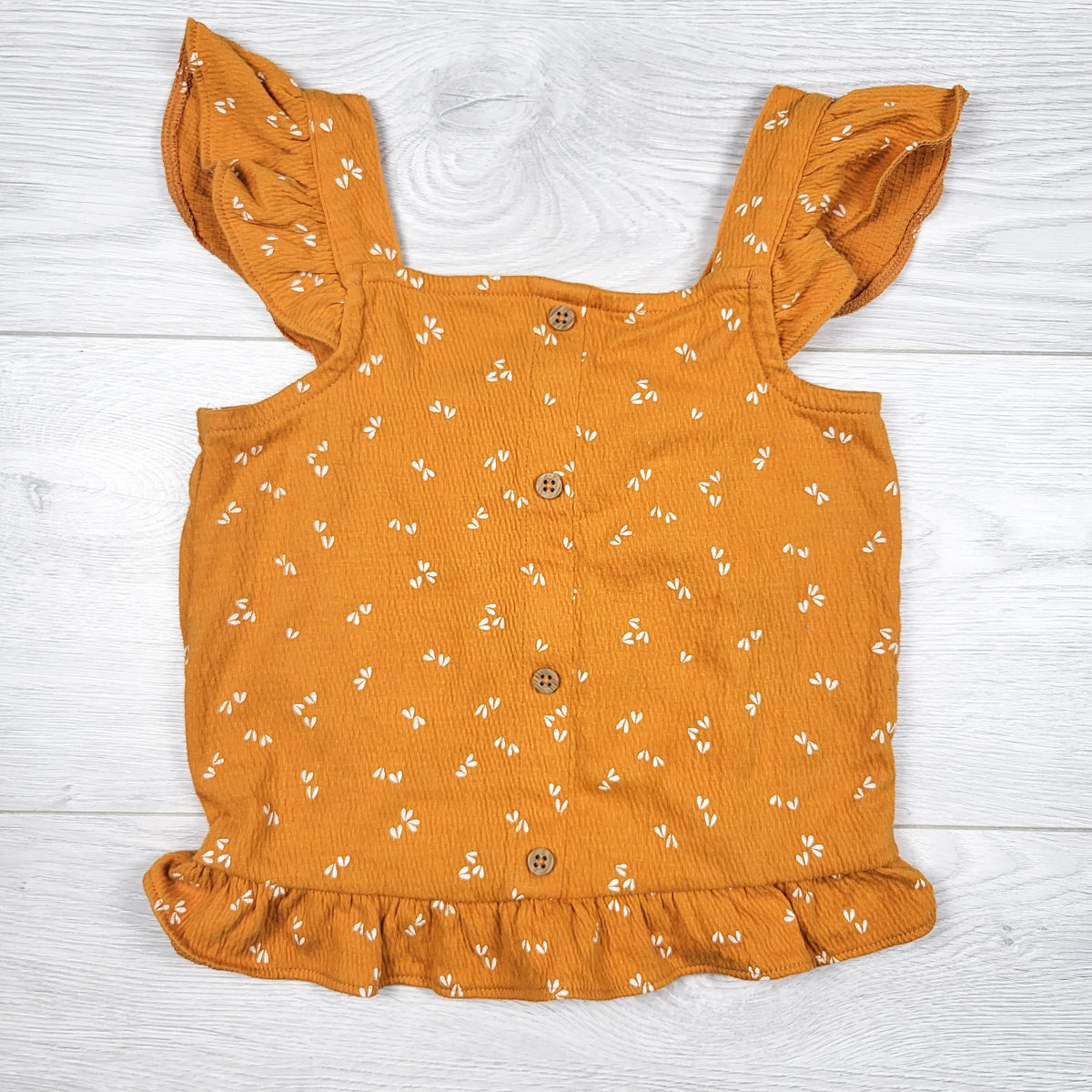 Carters orange floral print top - Size 4T