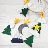 Sorrel + Fern "Starry Woodland Night" Baby Crib Mobile