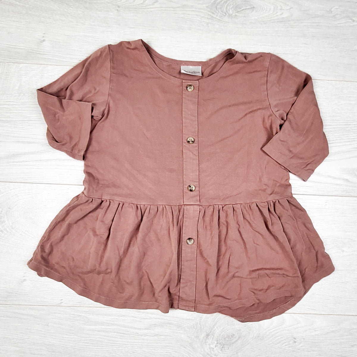 Jax and Lennon bamboo peplum top - Size 3/4T - AS IS