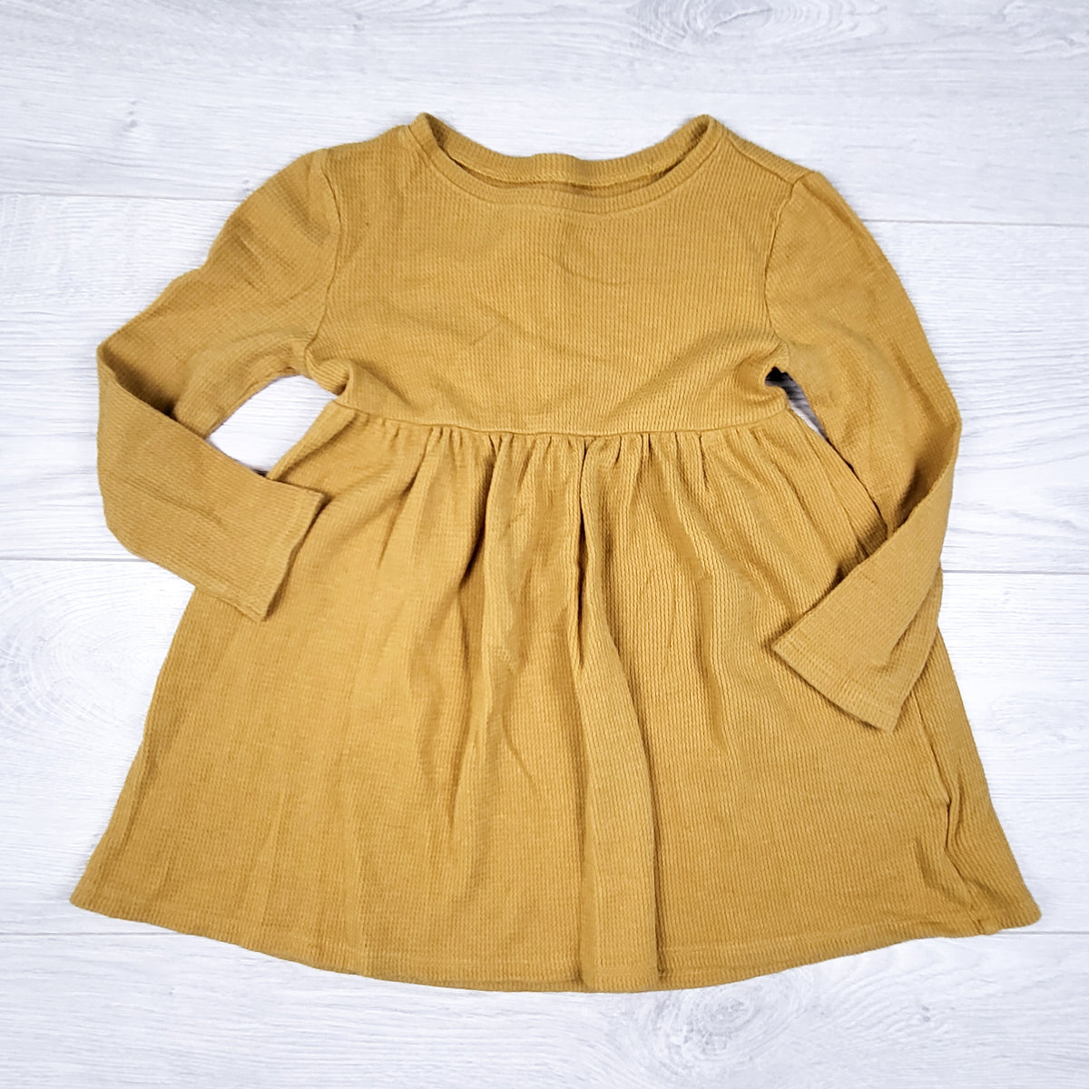 Old Navy yellow waffle knit dress - Size 3T
