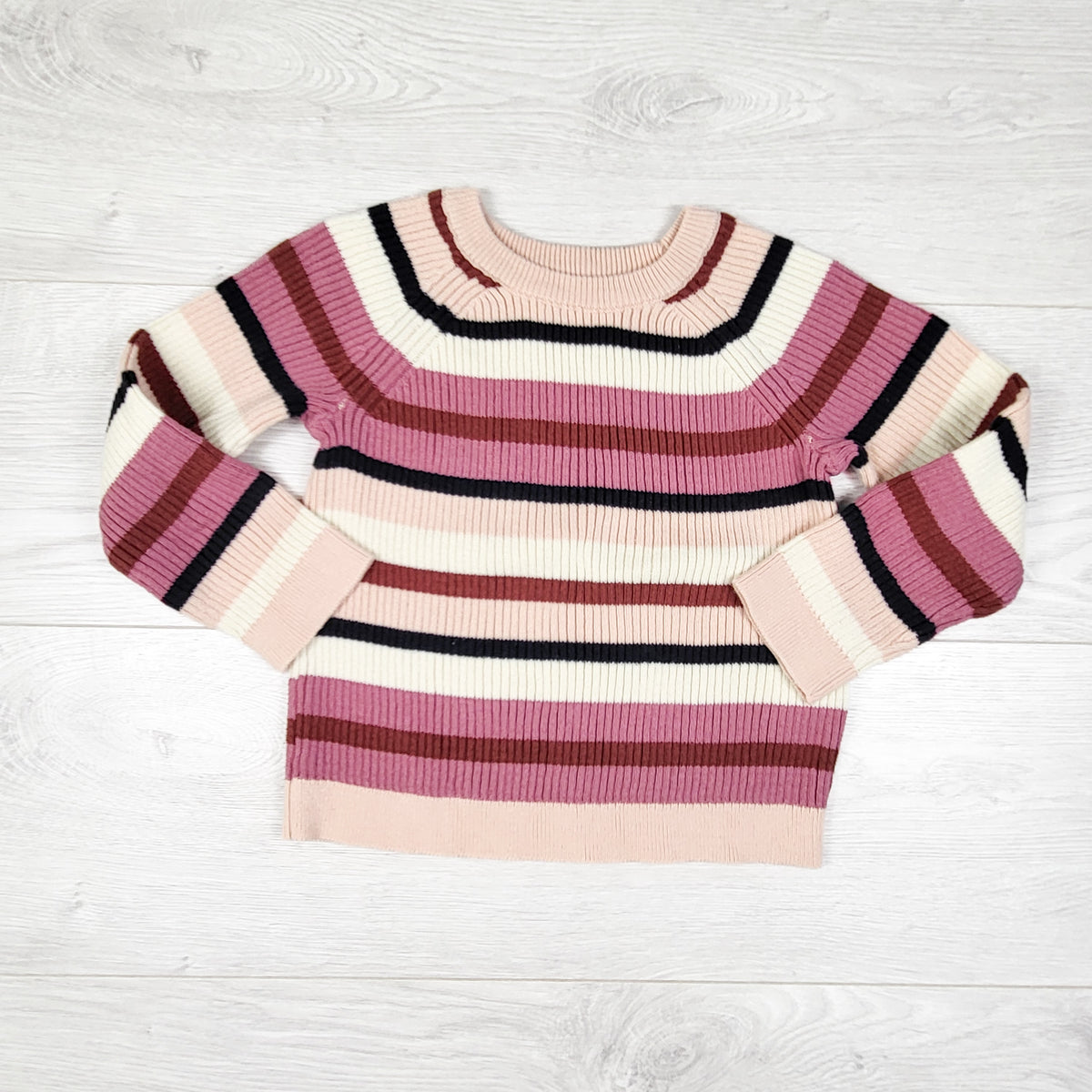 Joe Fresh pink striped sweater - Size 3T