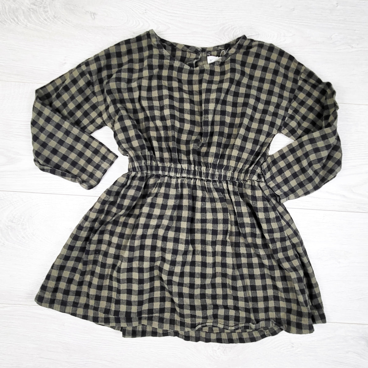 Miles the Label green buffalo plaid dress - Size 4T