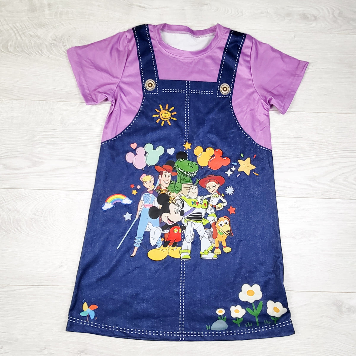 Unofficial Toy Story Faux-Overall Graphic Dress  - Size 5/6
