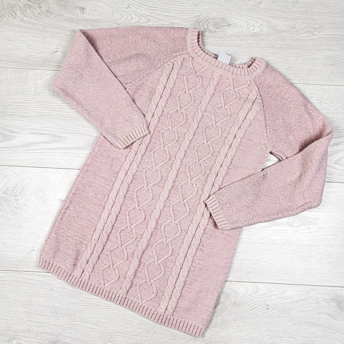 Rococo pink tunic sweater with sparkles - Size 6