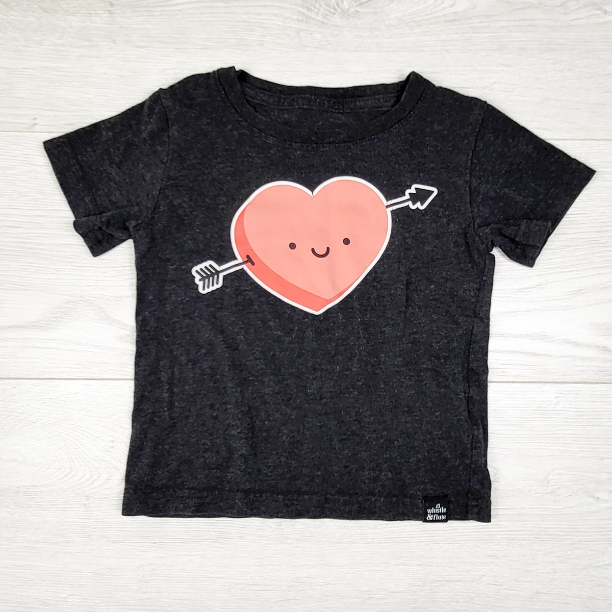 Whistle and Flute t-shirt with heart - Size 1 to 2 Years