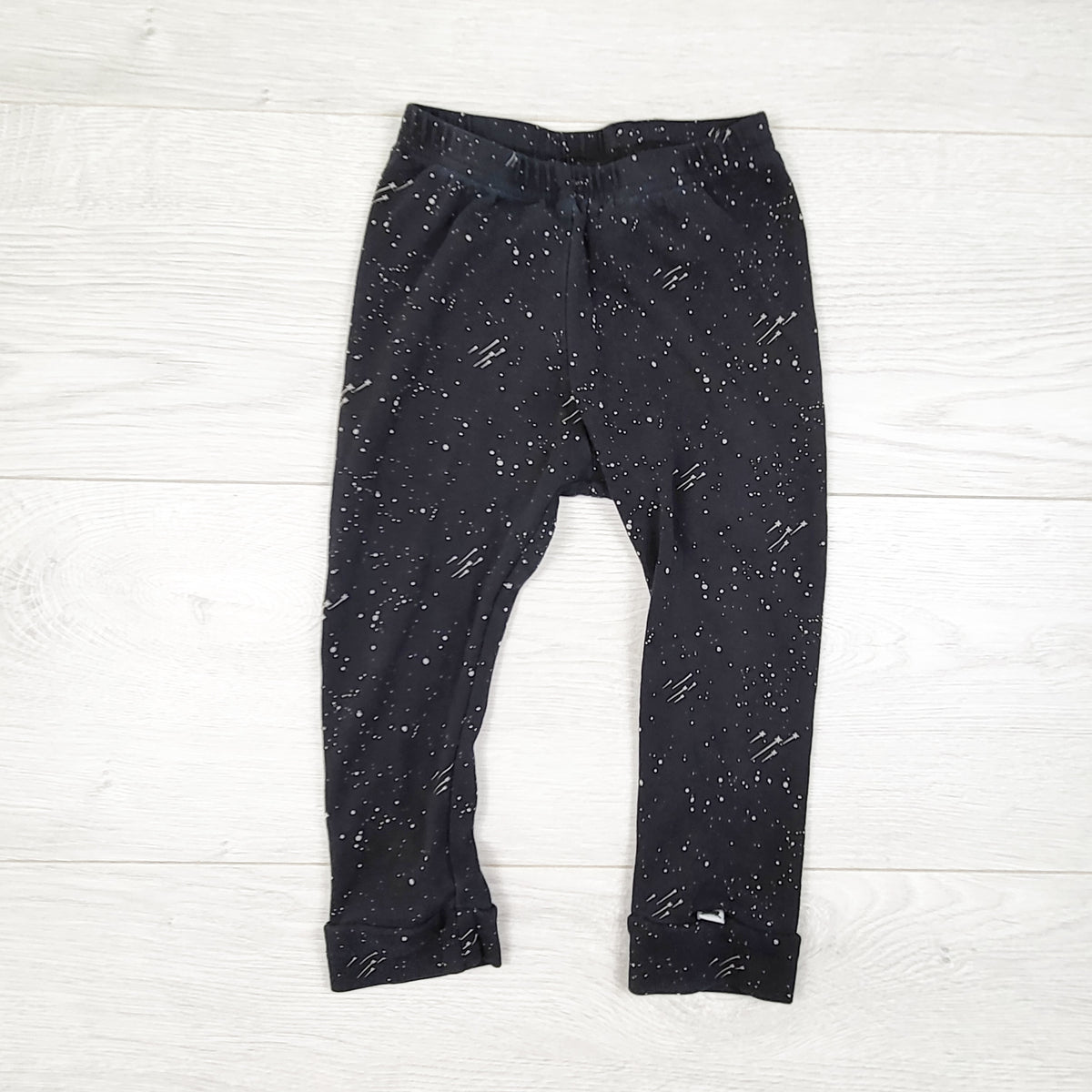 Little and Lively black bamboo pants with star constellations - Size 18 to 24 months