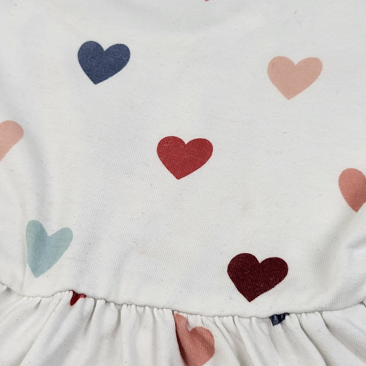 Kyte Baby white bamboo heart print twirl dress - Size 18 to 24 months - AS IS