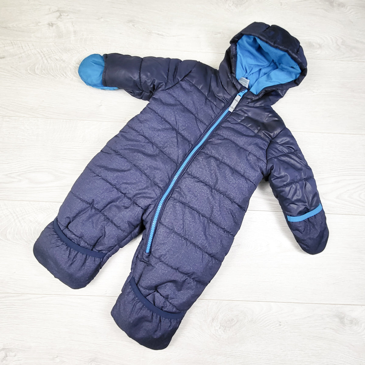 Carters navy one piece snowsuit - Size 6 to 9 months