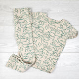 Old Navy beige 2pc PJs with dinosaurs - Size 4T - AS IS