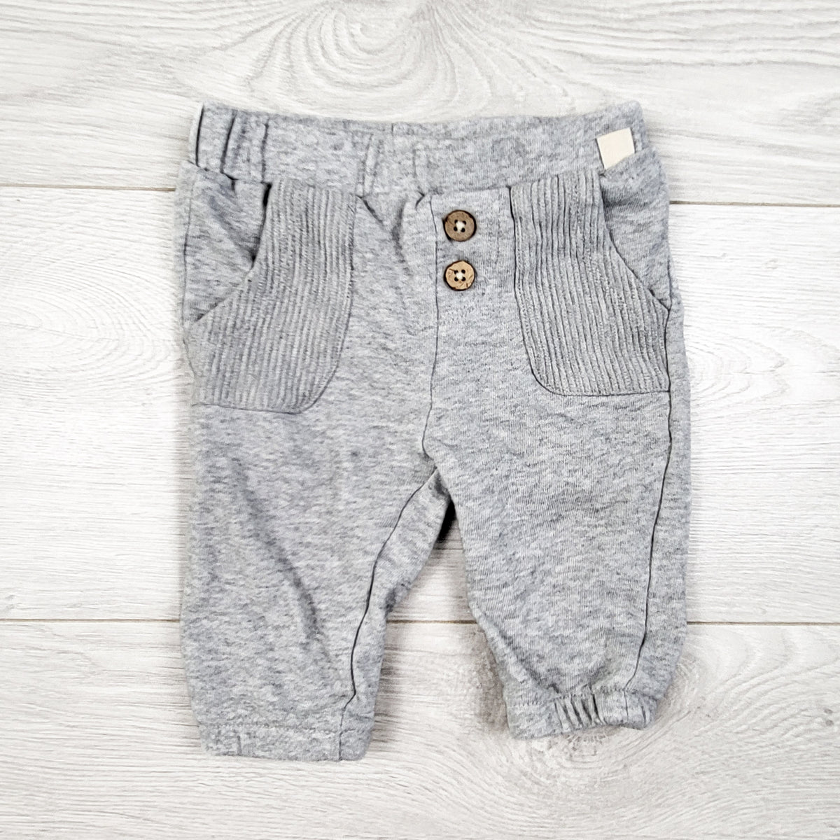Rabbit + Bear grey cotton pants - Size 0 to 3 months