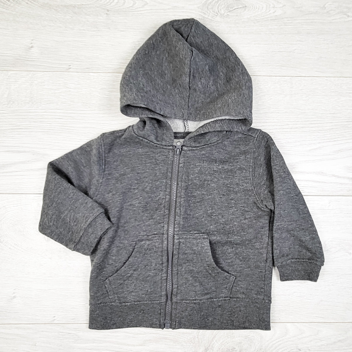 George grey fleecy lined zip up hoodie - Size 6 to 12 months