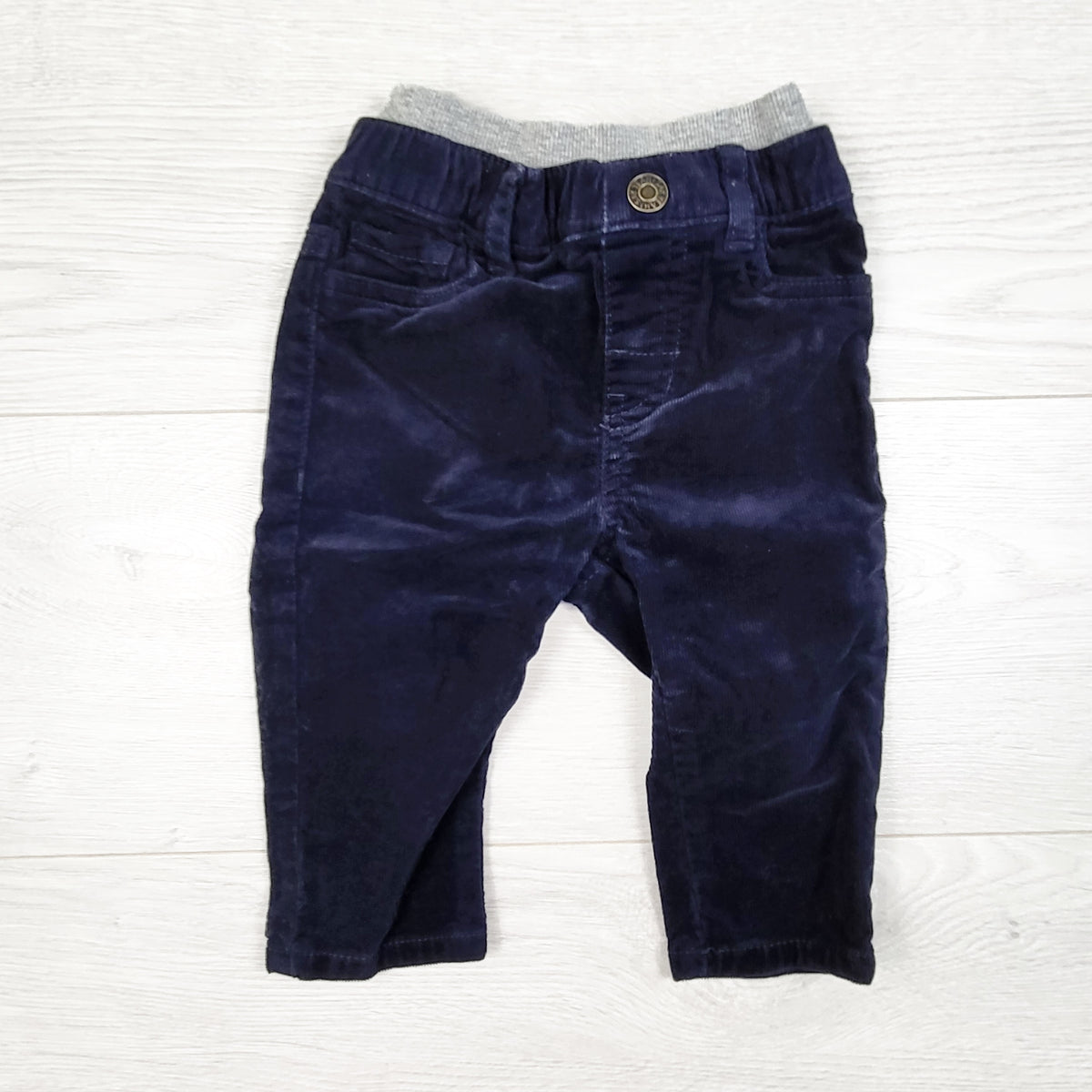 H and M navy corduroy pants with cotton waitband - Size 6 to 9 months