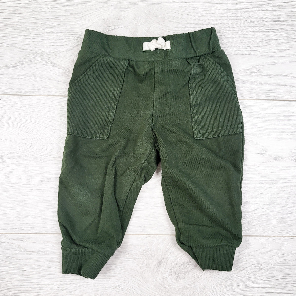 Carters forest green cotton pants - Size 9 months