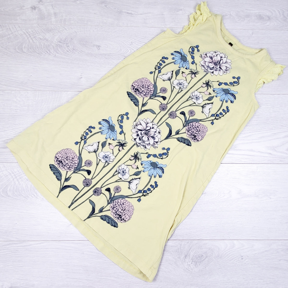 Tea Collection yellow floral print dress - Size 7