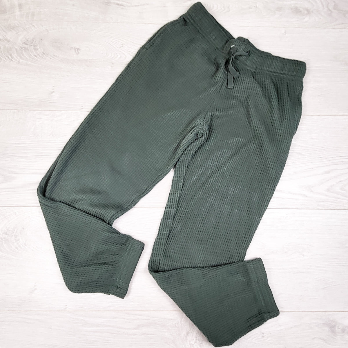 Oshkosh green waffle knit joggers- Size 7