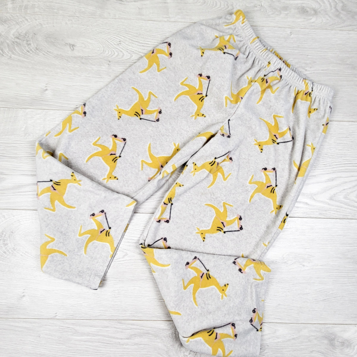 Carters fleece sleep pants with kangaroos - Size 7