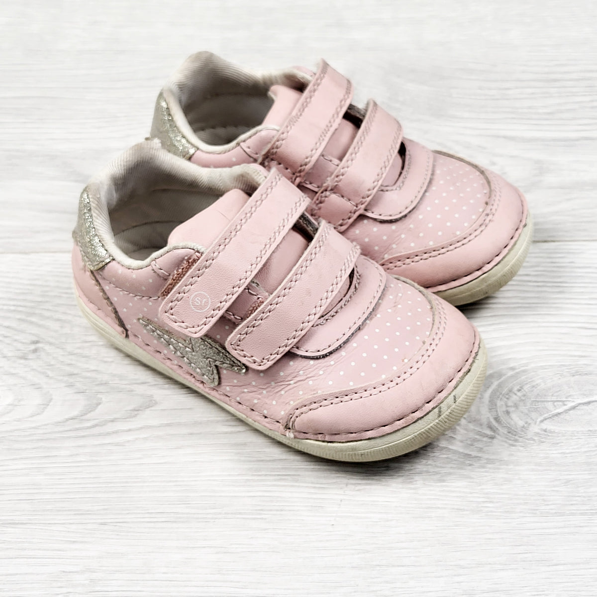 Stride Rite pink polka dot shoes - Size 6M