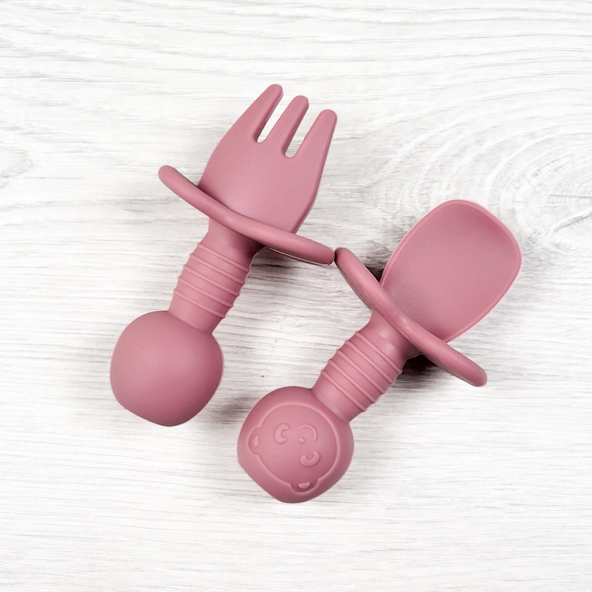 Silicone fork and spoon set