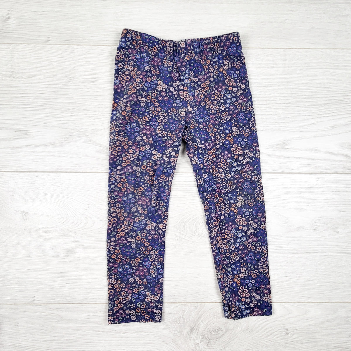 Carters blue floral print leggings - Size 2T