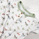 Milkberry 2pc bamboo set with farm theme - Size 6 to 9 months