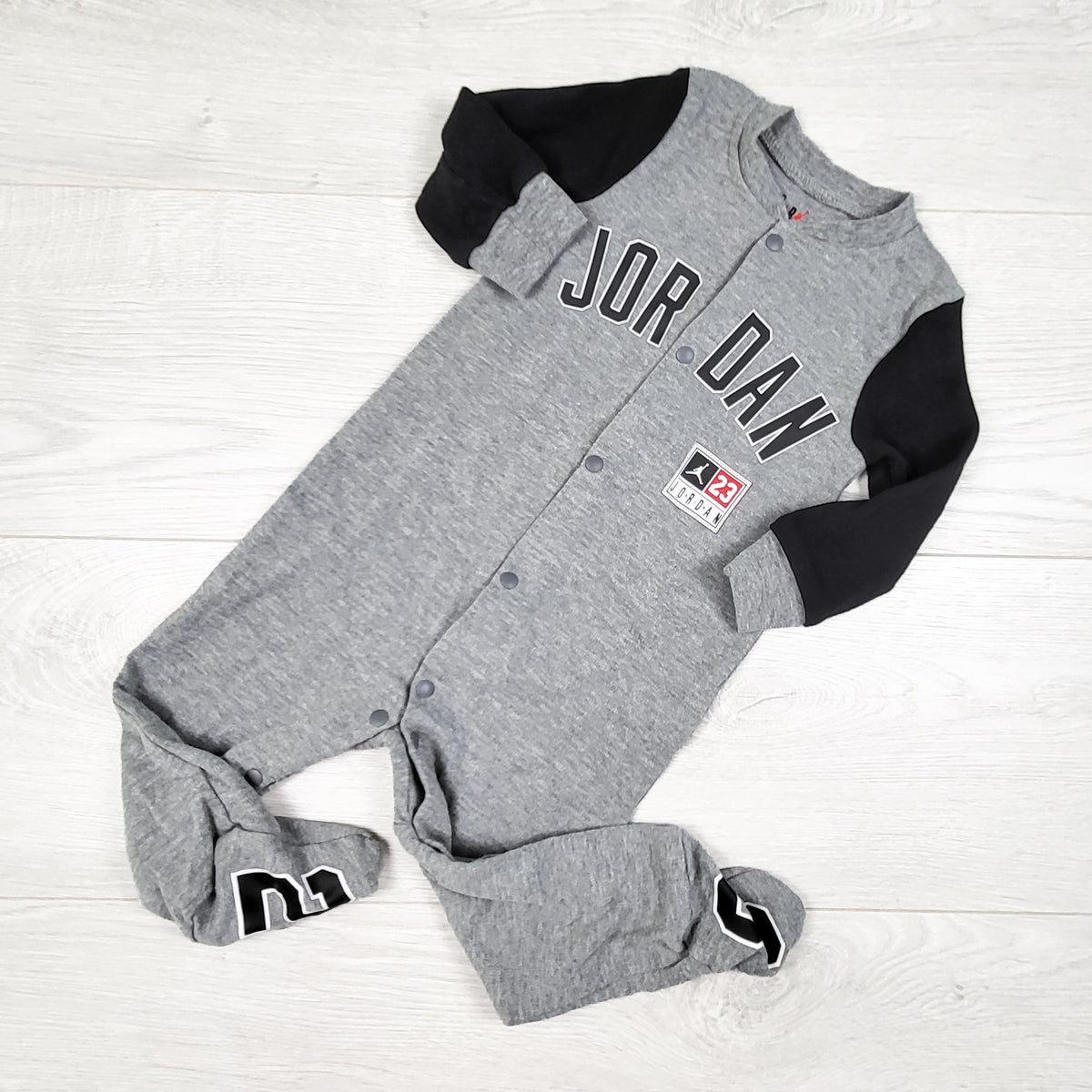 Air Jordan grey romper - Size 6 to 9 months